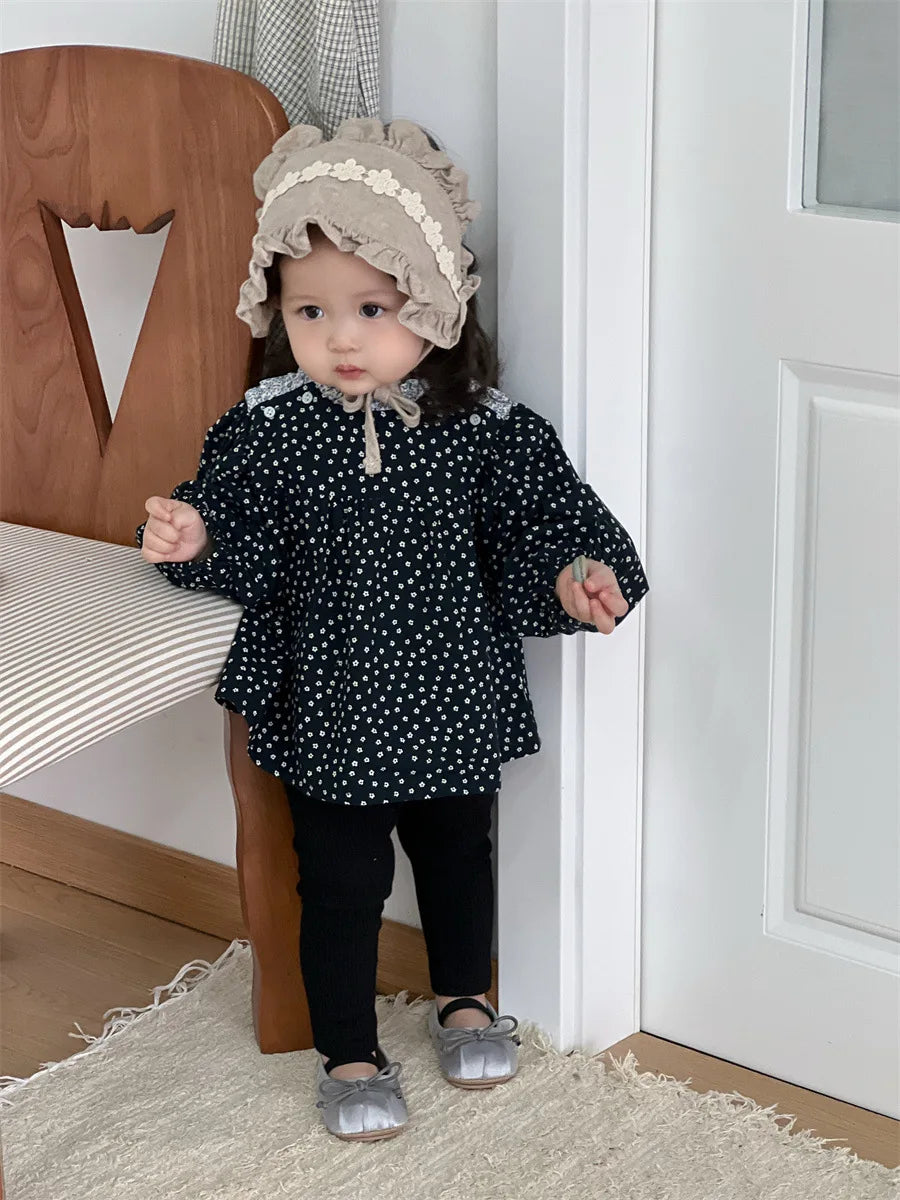Tatiana Long Sleeve Sweet Floral Doll Tops