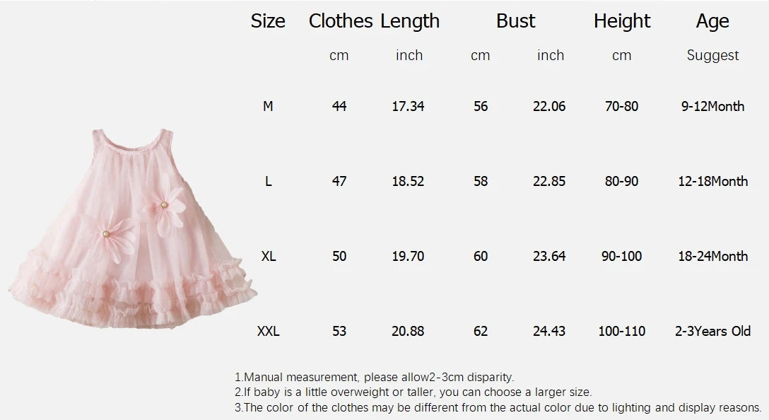 Toddler Girl Princess Pink Flower Decorated Wedding Party Dress