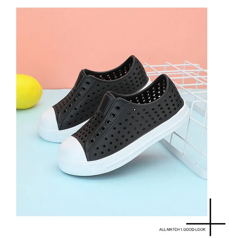 2024 New Kids Shoes Summer Breathable Quick-Drying Water Shoes with Drainage Holes Boys Girls Sandals 24-34