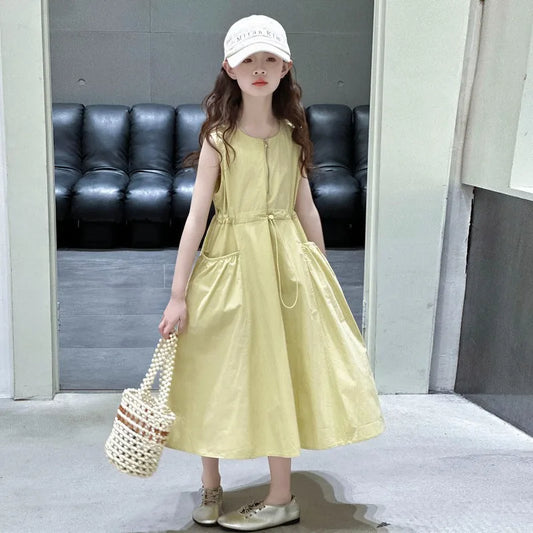 Sleeveless Girl Costume Girls Dresses 10 To 14 Years Old Dress Young Sets for Children
