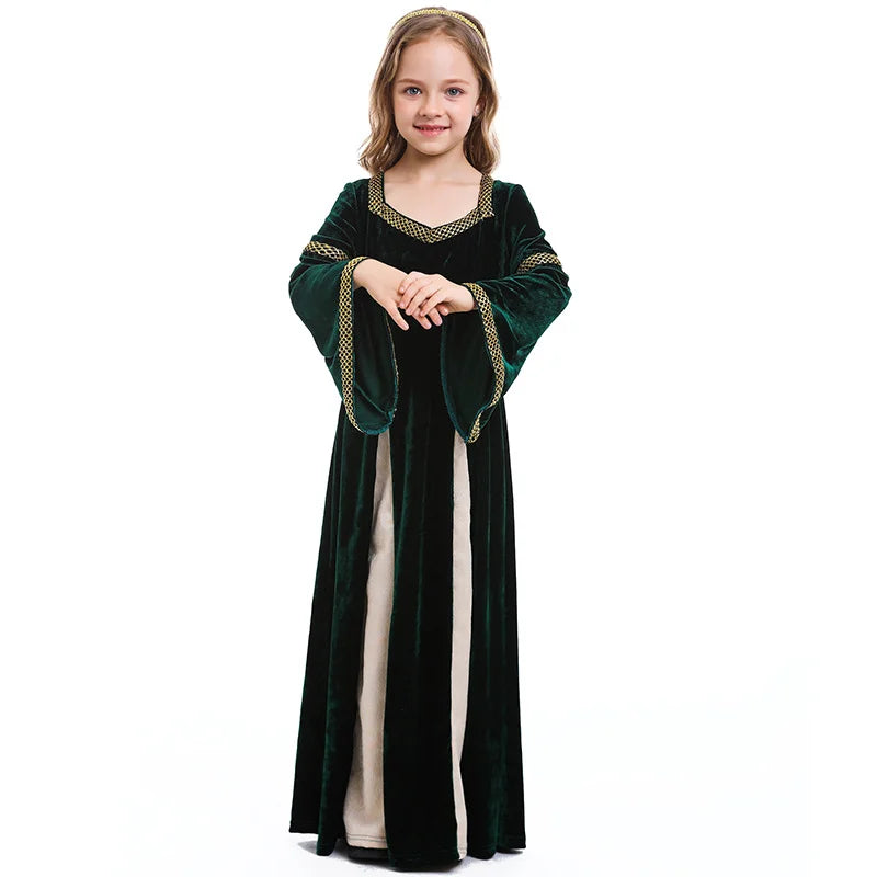 Girls' court dress, princess dress, children's European retro performance costume, birthday party dress