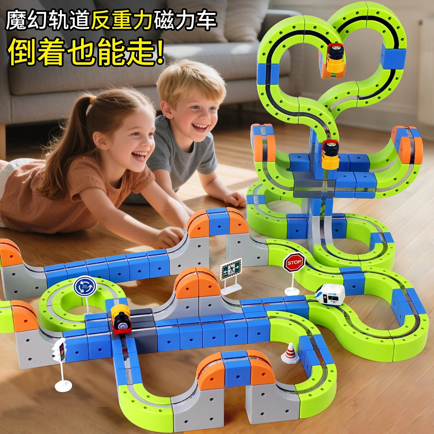 Magnetic Levitation Train Set for Kids, Montessori STEM Building Toy