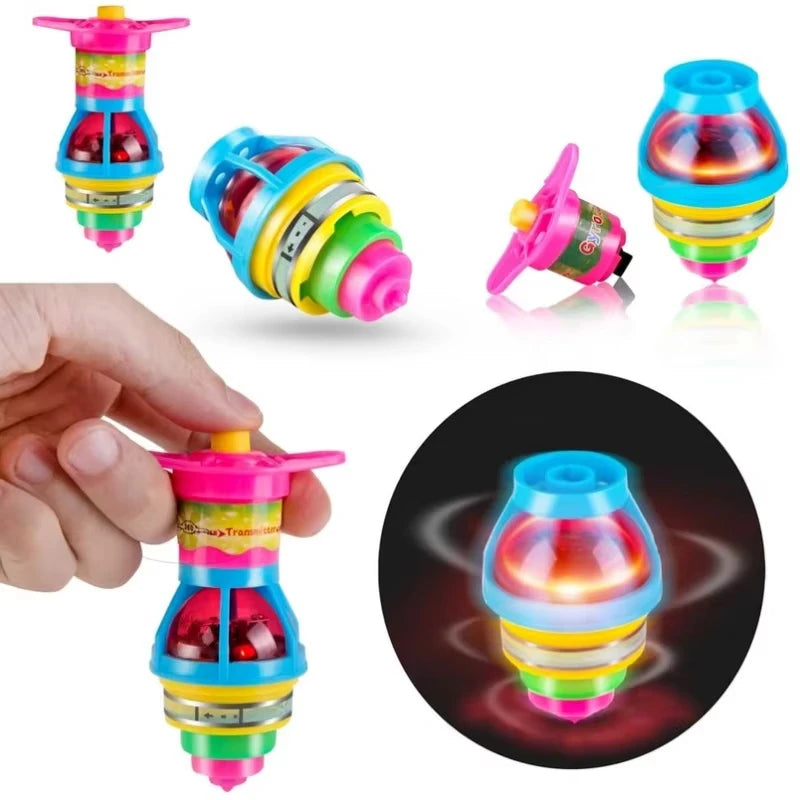 Light Up LED Toys Flashing Spinning Tops With Gyroscope Novelty Bulk Toys Sensory Toys