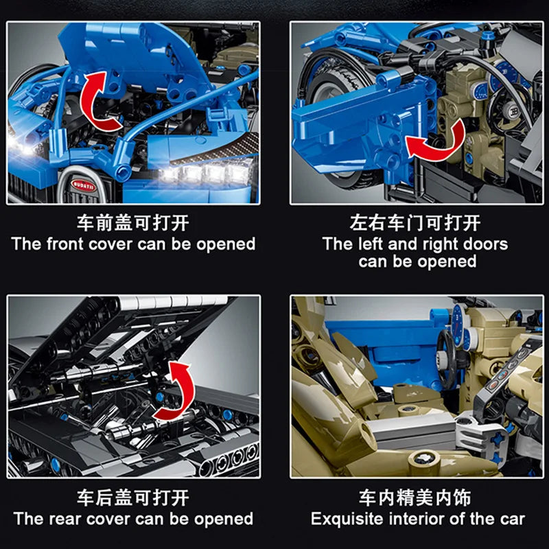 Technical APP Remote Control Moter Power Sport Car Building Blocks Bricks  Speed Racing Supercar Sets Toys For Kids Models Gifts