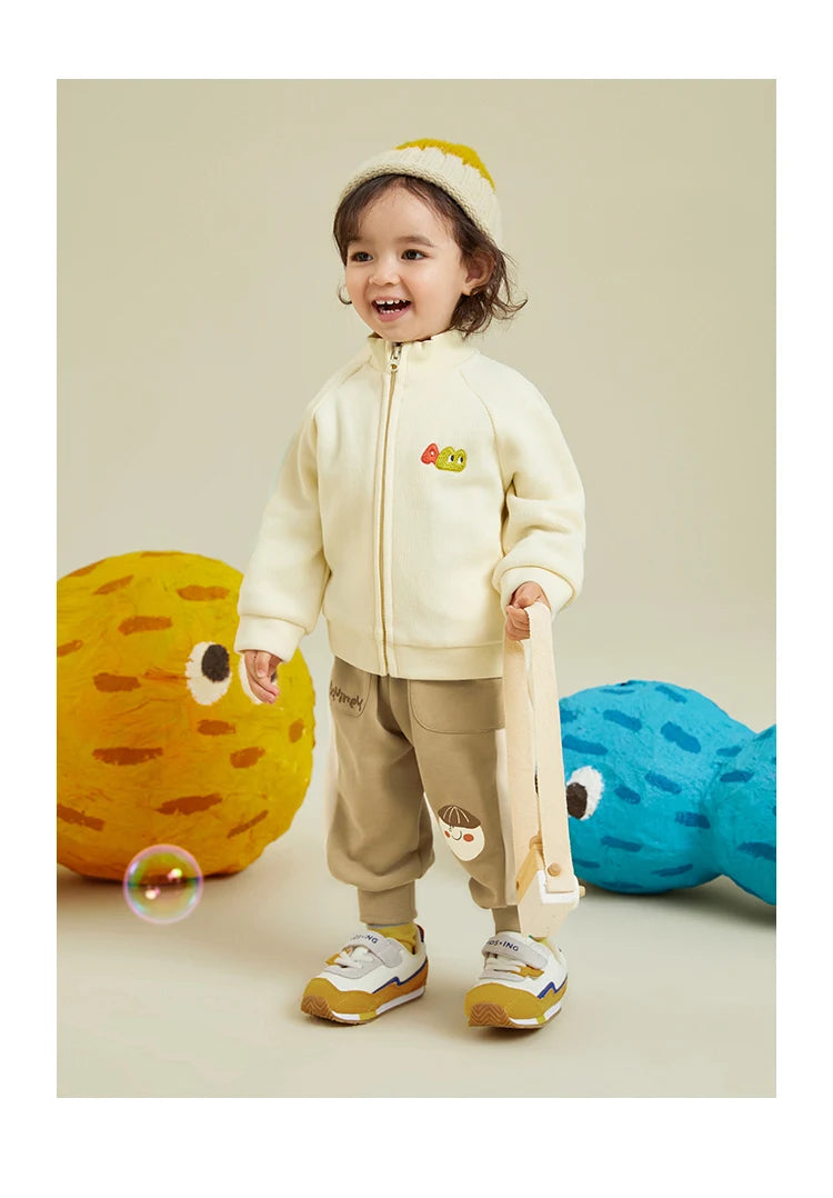 Iyalbelis Baby Girls Autumn Embroidery Jacket