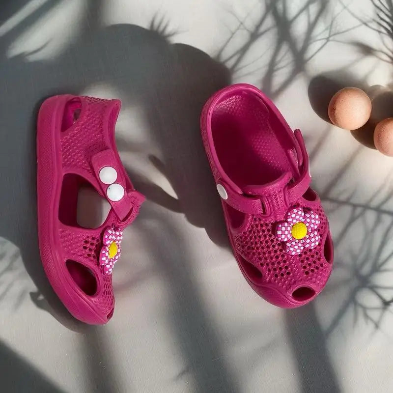 Girls' Floral Toddler Learning Shoes Lightweight Breathable Sandals