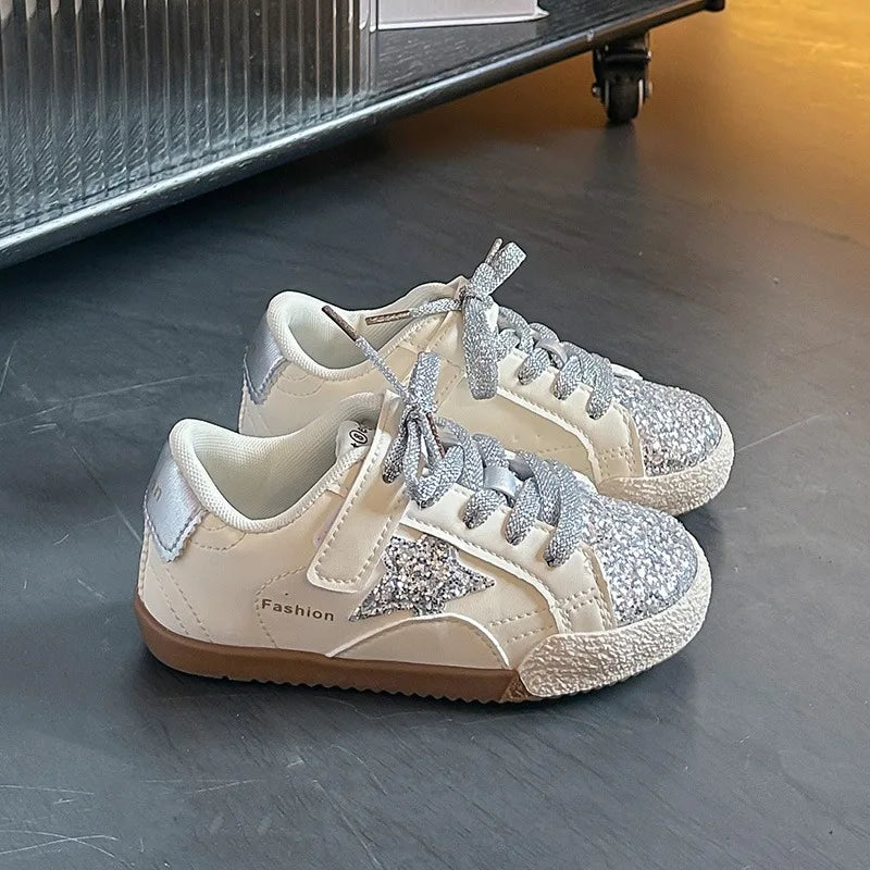 Girls' Shoes 2026 Spring New Casual Versatile Little Girls Star Sneakers Spring and Autumn Children's Sports Kids Shoes