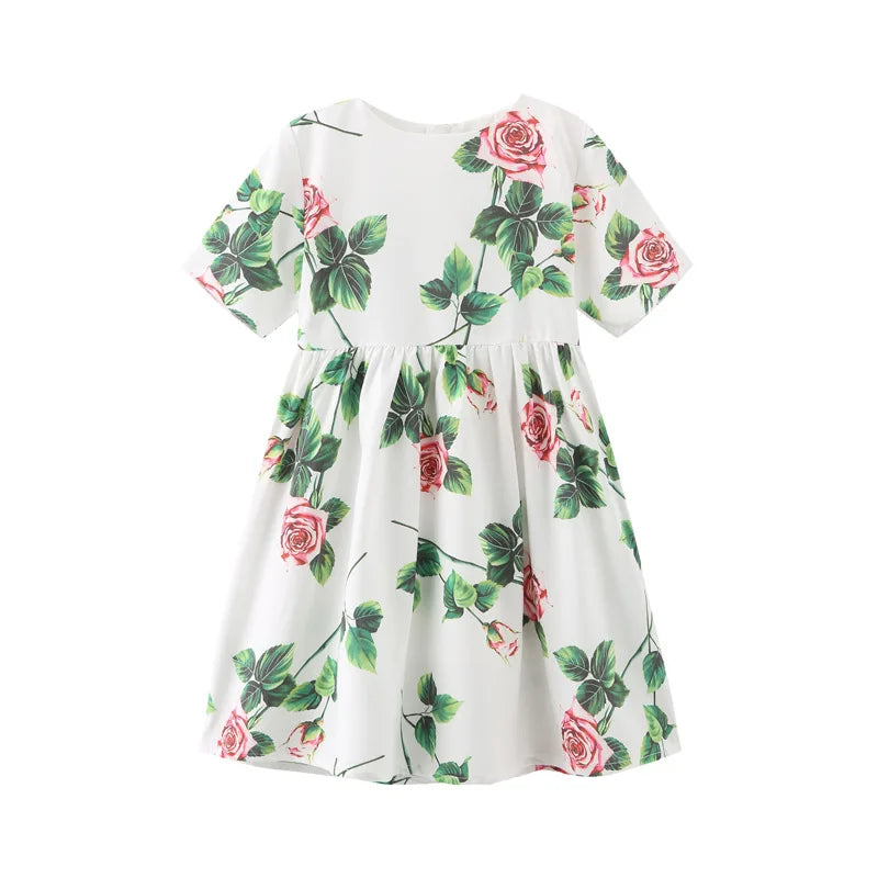 Kids Party Dresses For Girls Printed Evening Princess Girls Dresses