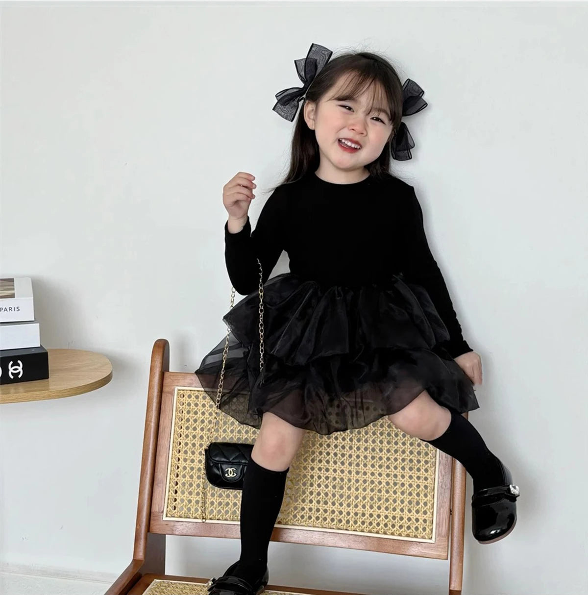 Jovie Baby Girls Black Dress for Formal Occasions
