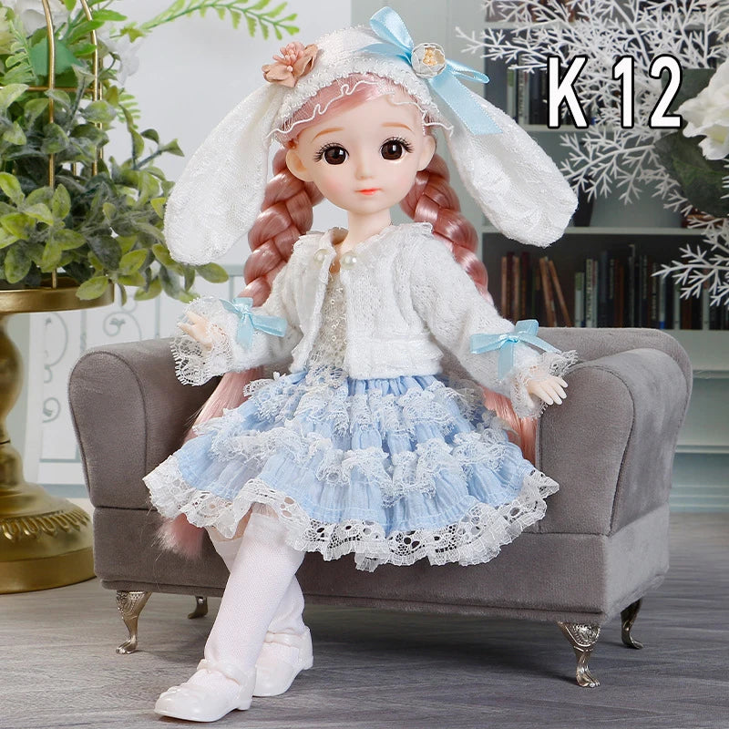 Fashion Cute 1/6 BJD Doll Full Set 30cm Princess Doll Ball Jointed Doll Girl Toy Gift Dolls for Girls Toys for Girls