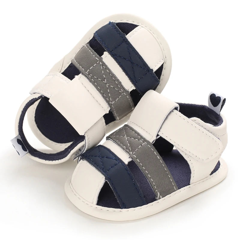 Baby Shoes For Boys and Girls Aged 0-1 In Summer With Perforated Sandals and Non Slip Soft Soles For Learning To Walk