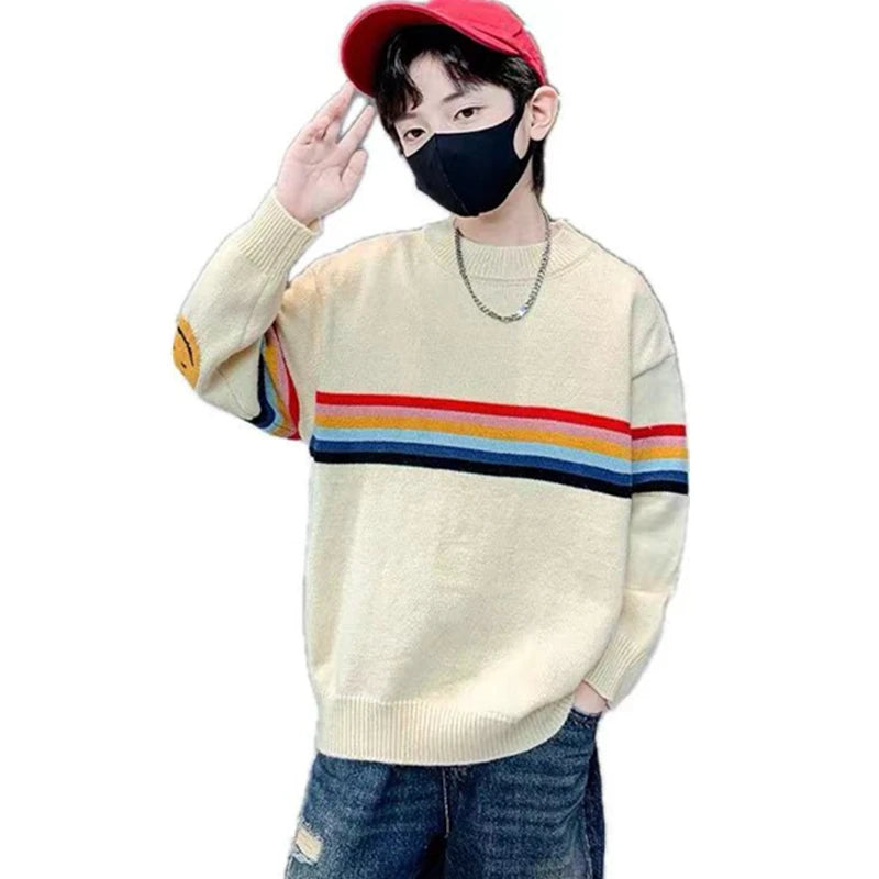 Mike Pullover Multi-colored Striped Sweater