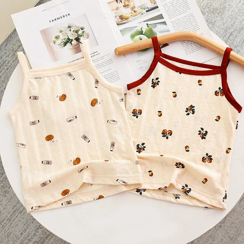 Diana Light Suspenders Summer Sleeveless Top
