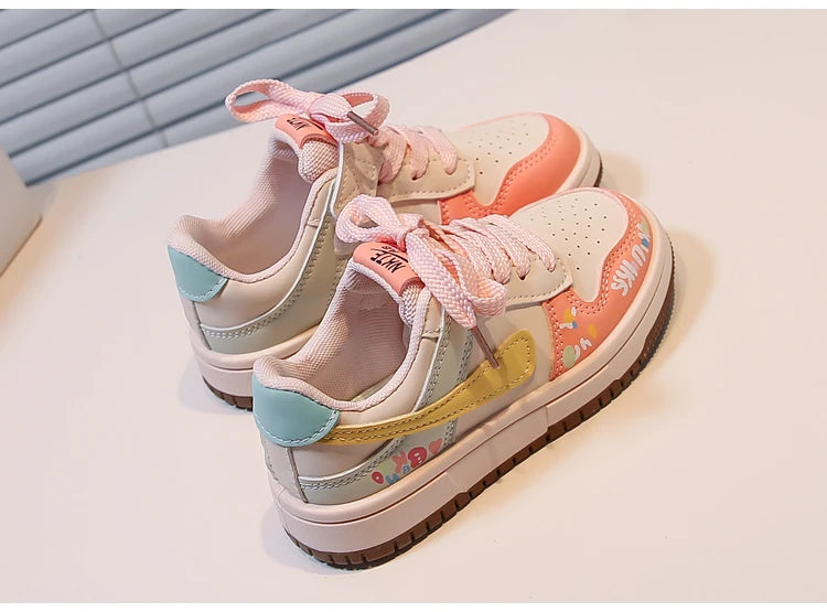 Girls Shoes Children Fashion Hip-hop Punk Graffiti Skateboard