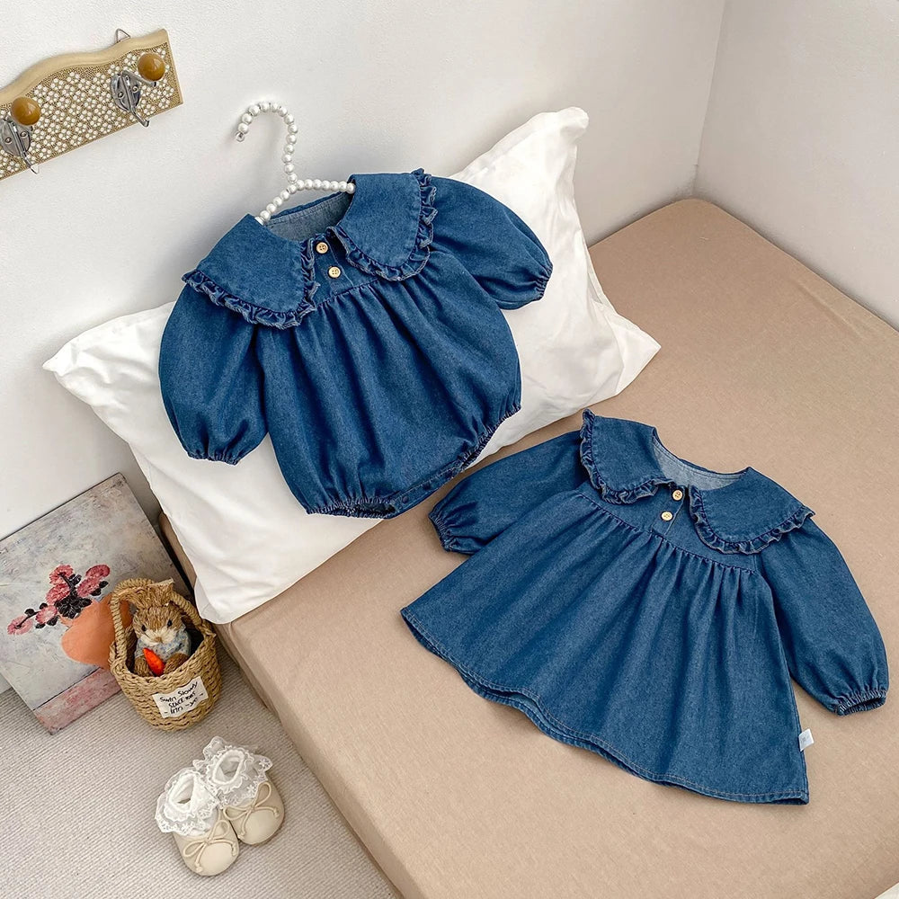 Denim Peter Pan Sister Outfit