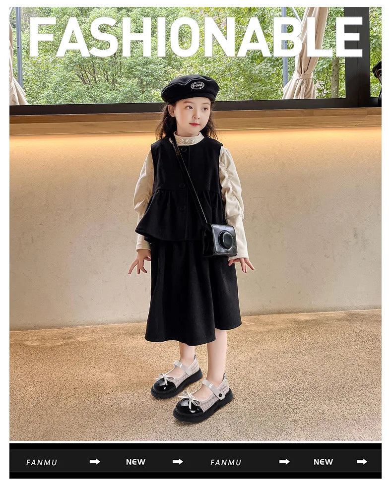 Girls' Spring and Autumn Leather Shoes 2025 Middle aged Children's Baby Soft soled Performance Shoes Children's Princess Shoes