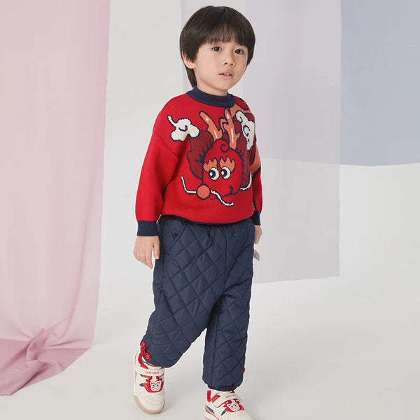 Henrry Cotton Kids Turtleneck Pullover Sweater