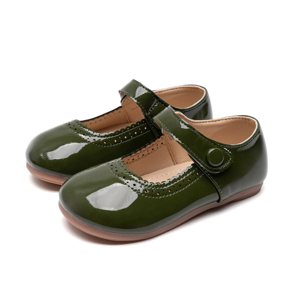 Girls' Leather Shoes 2025 Spring/Autumn New Simple Solid Color Kid's Princess Shoes Lightweight Children's Shoes 21-30