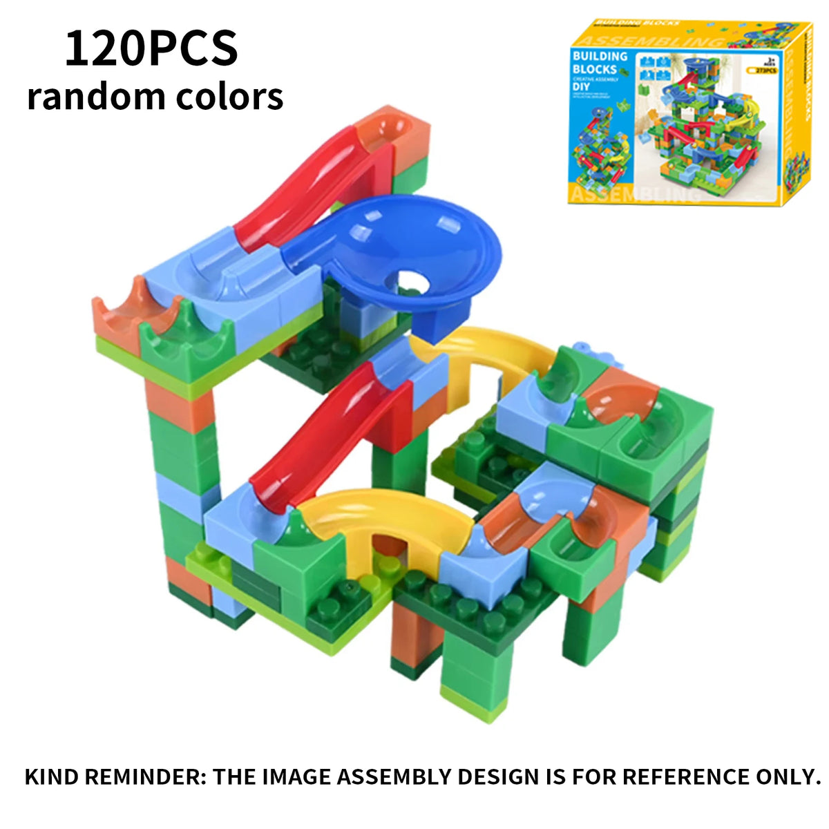 Children'S Building Block Toys Assembled With Ball Bearings, Versatile Slide For Boys