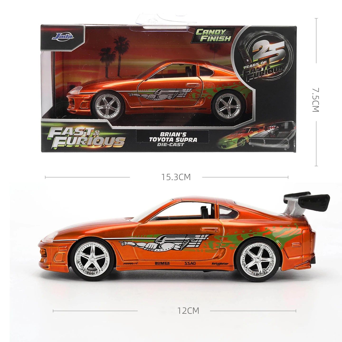 JADA 1:32 Diecast Alloy Car Model Fast Furious Jurassic Back Future Metal Toy Vehicle Collection Kids Gift Official Licensed