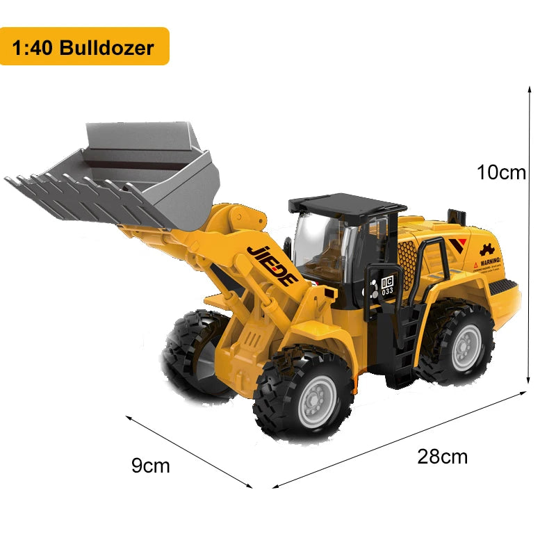 Engineering Vehicle Toys for Boys Alloy+Plastic Tractor Excavator Bulldozer Crane Truck Model Diecast Children Collection Gifts