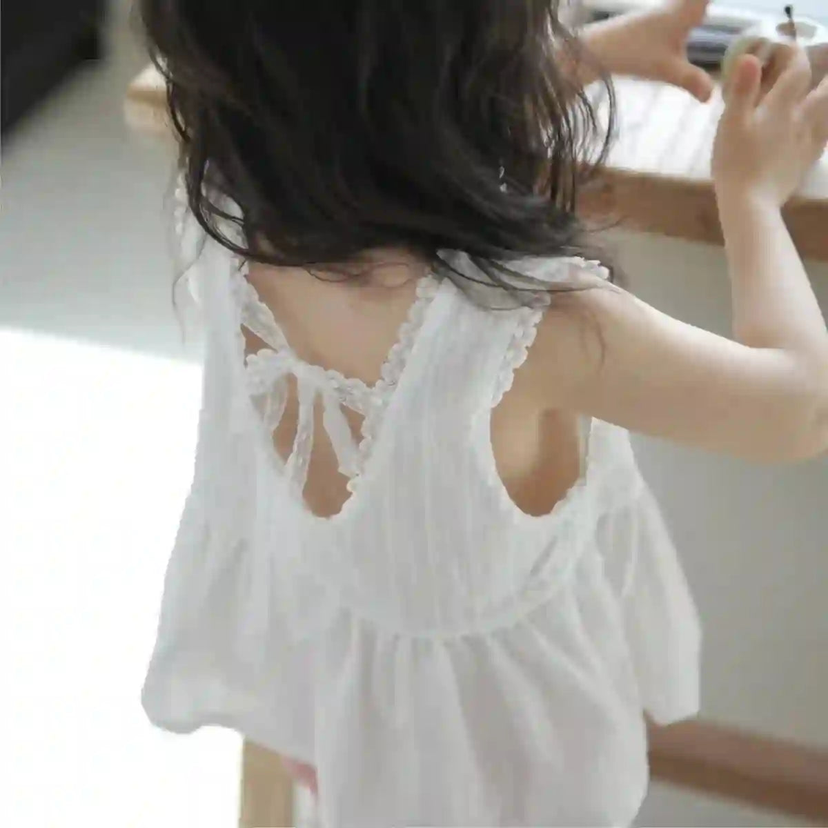 Xiemena Sleeveless Cute Infant Girl Back Cross Tops