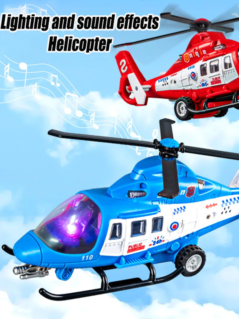Children's Rescue Helicopter Model with Sound & Light Effects