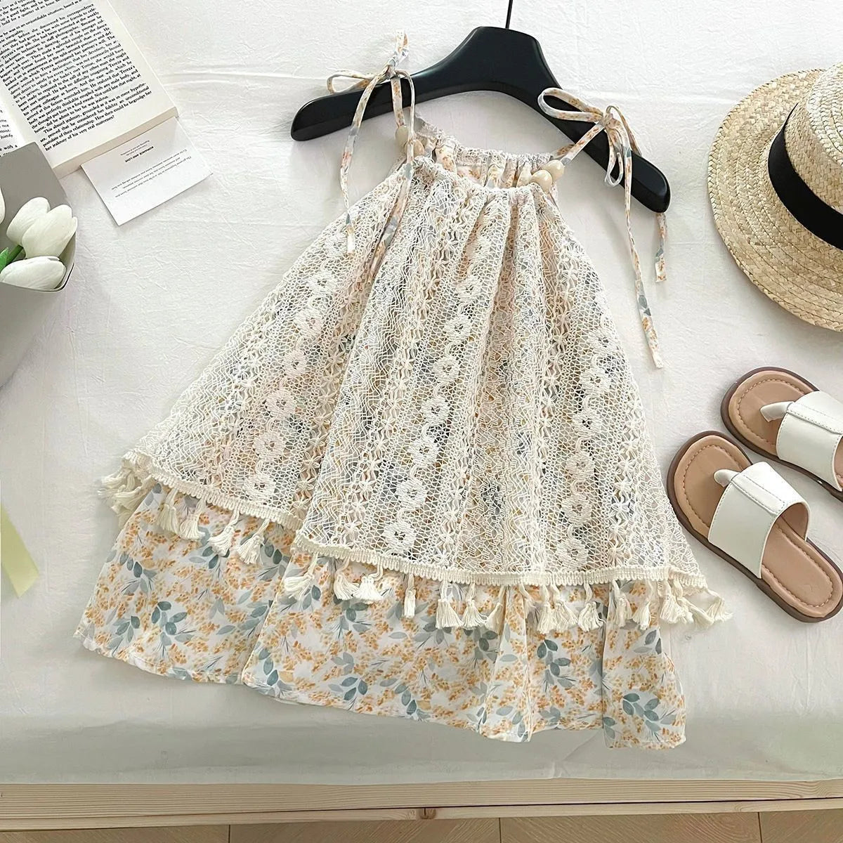 2-12Y Baby Girls Dress New 2025 Summer Fashion Korean Girls Dress