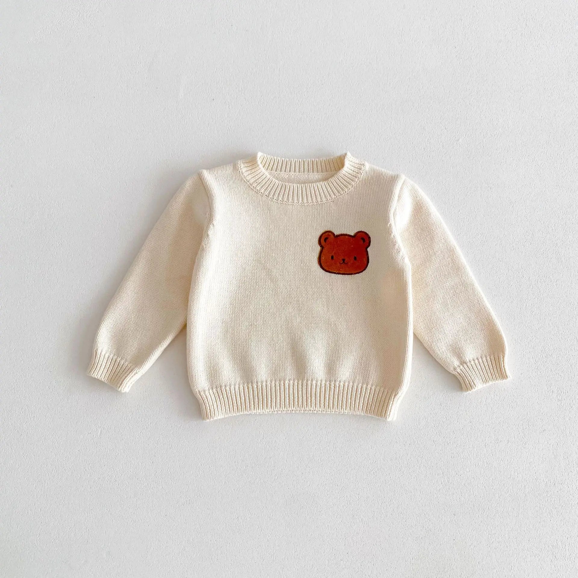 Ronny Cartoon Bear Patched Sweater - GuGuTon baby store - Baby Fashion - Toddlers Outfits - Babies Outfits - Toddler Clothes - Kids Clothing - Newborn Clothes - Newborn Wear - Kids Wear - Trending Clothes - Trending Outfits - Fall Fashion - Winter Fashion - Girls Clothes - Boys Clothes - Babies Wear - Kids Accessories - KidsWear - Summer Clothes - Summer Fashion - Summer Trend - Falls Sweaters - Tops - Bottom - Jeans - Blouse - Dresses - Newborn Dresses - Toys