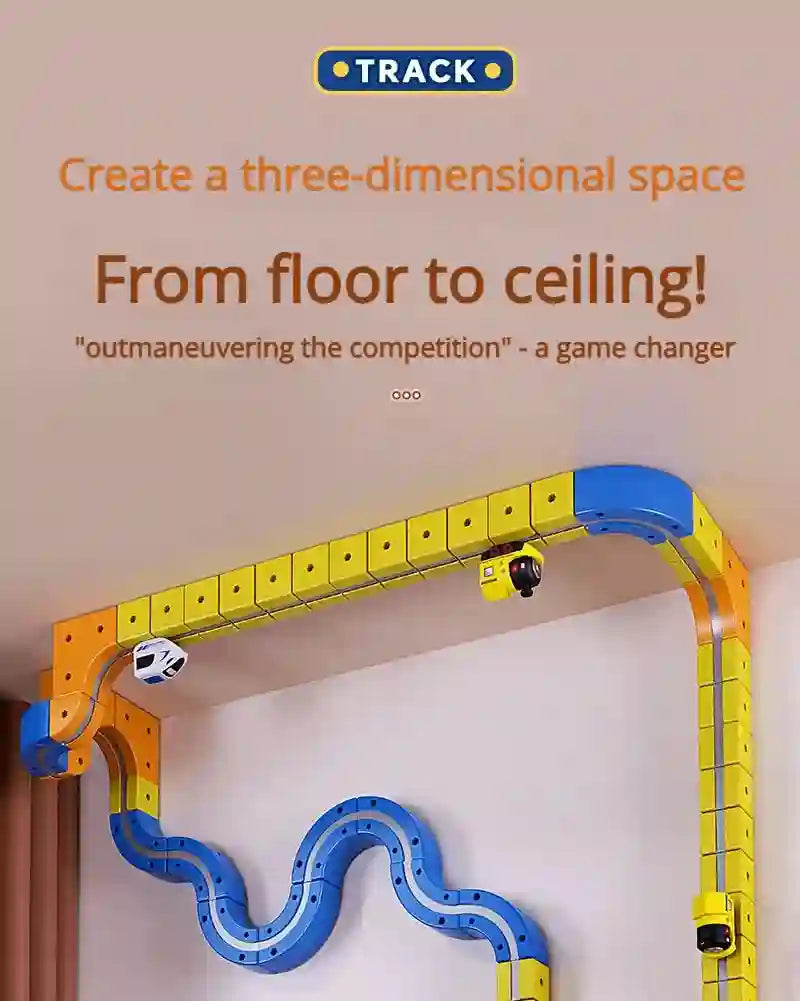 DIY Electric Magnetic Track Set With High-Speed Rail Vehicles (1-100+pieces)