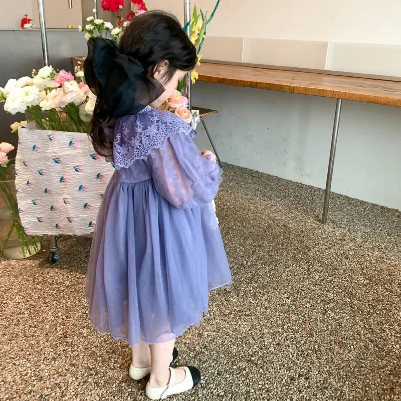 Autumn Winter Girls Dress Birthday Party Baby Long Sleeve Dresses