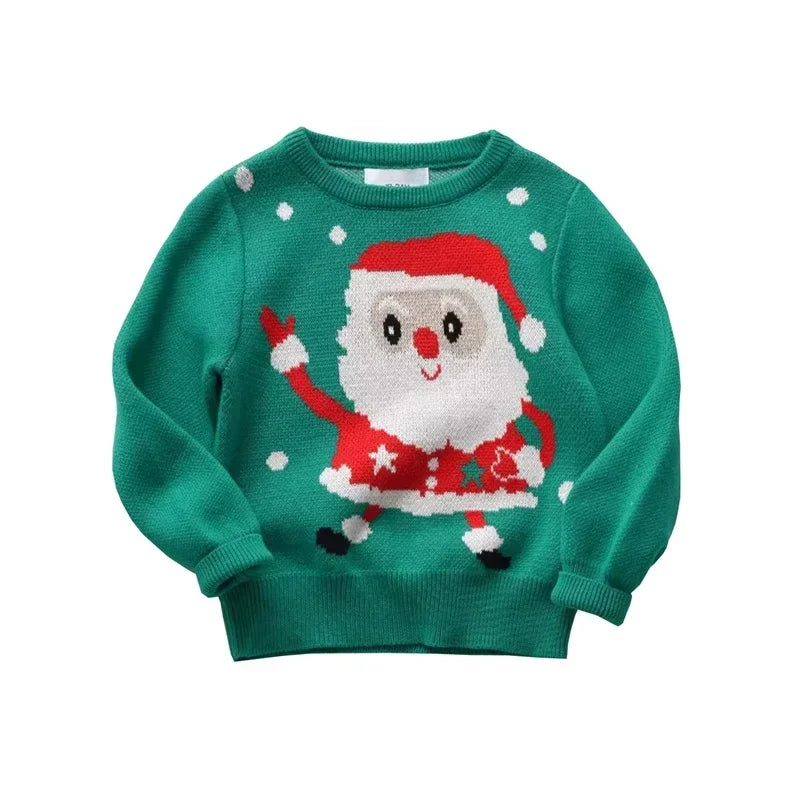 Francis Santa Print Pullover Bottoming Sweater