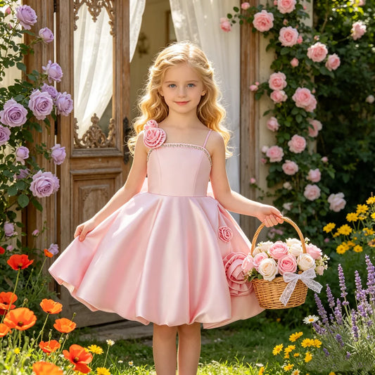 Girls' dresses princess dresses flower girl dresses birthday performance dresses