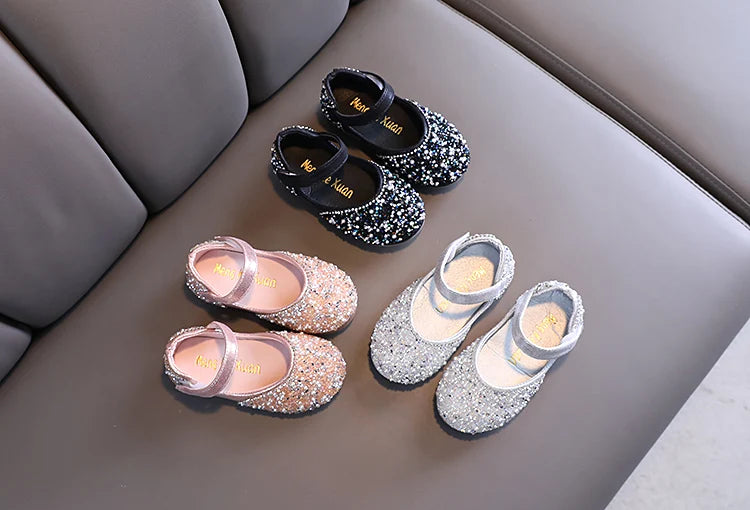 Girl's Princess Shoes Summer Glimmer Round Toe Party Dance Flat Shoe