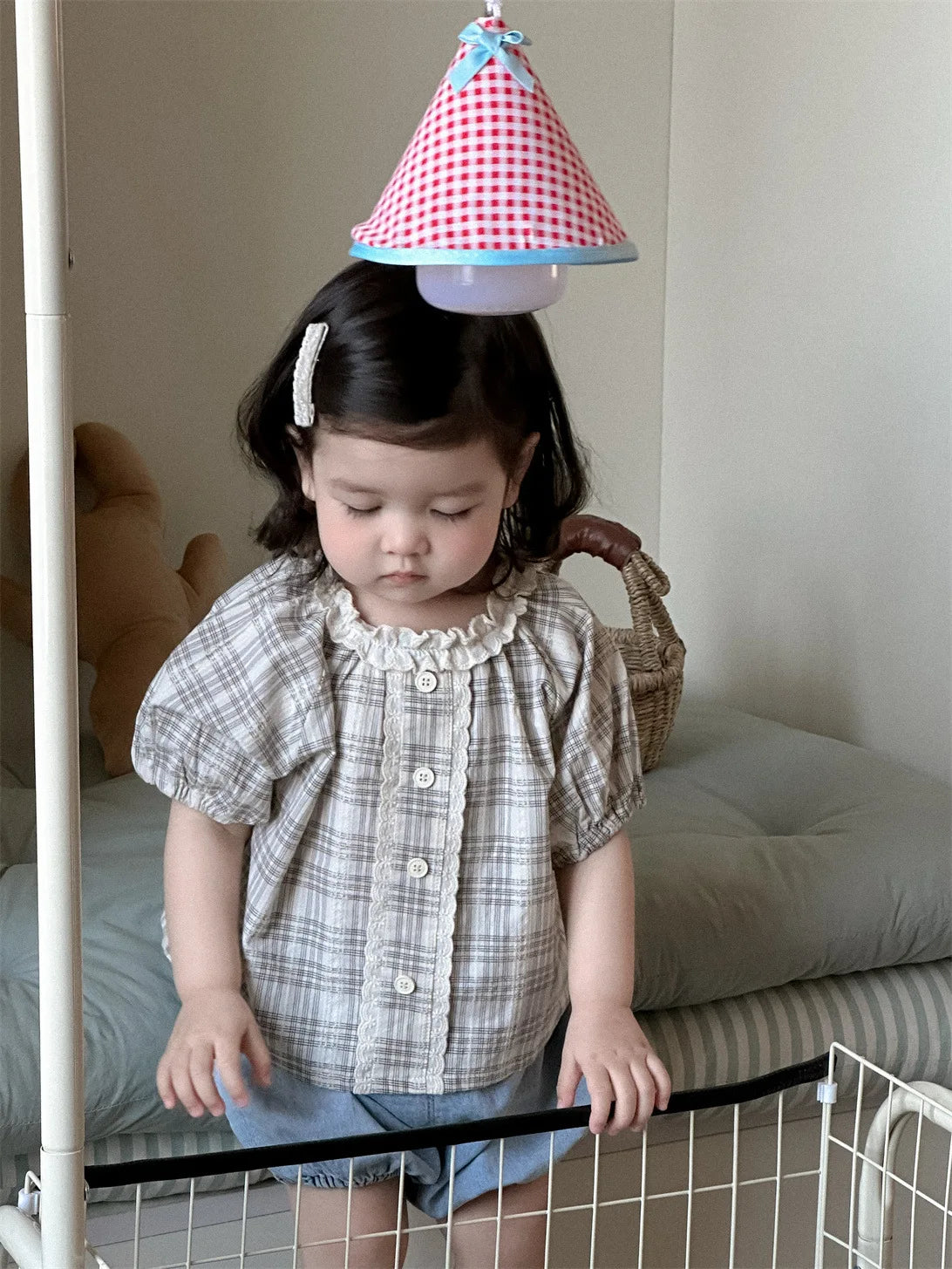 Sarah Cute Lace Collar Cotton Sweet Princess Tops