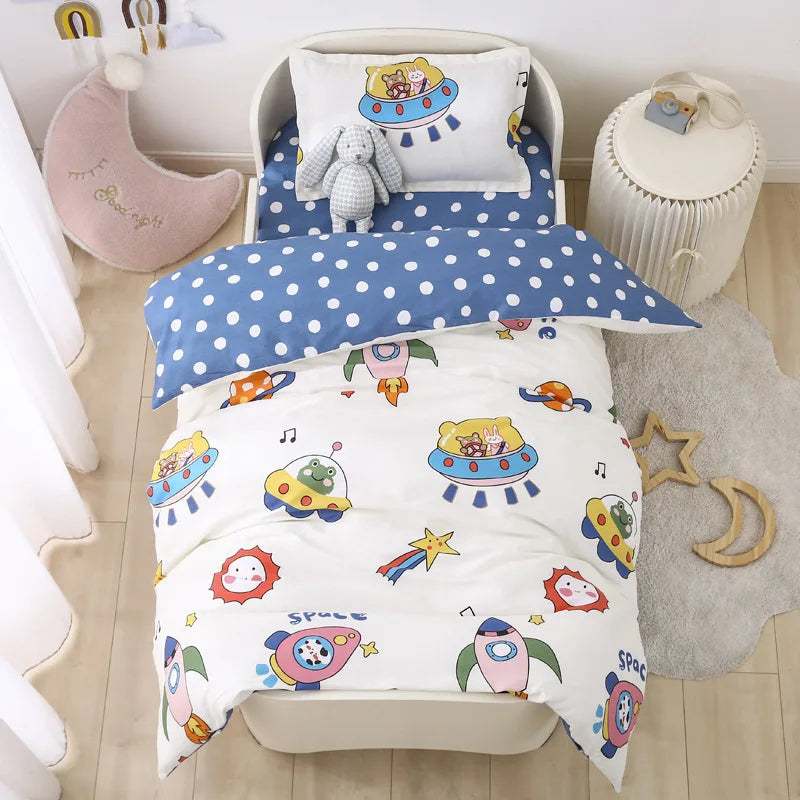 3Pcs Cotton Crib Bed Linen Kit Cartoon Baby Bedding Set - GuGuTon baby store - Baby Fashion - Toddlers Outfits - Babies Outfits - Toddler Clothes - Kids Clothing - Newborn Clothes - Newborn Wear - Kids Wear - Trending Clothes - Trending Outfits - Fall Fashion - Winter Fashion - Girls Clothes - Boys Clothes - Babies Wear - Kids Accessories - KidsWear - Summer Clothes - Summer Fashion - Summer Trend - Falls Sweaters - Tops - Bottom - Jeans - Blouse - Dresses - Newborn Dresses - Toys