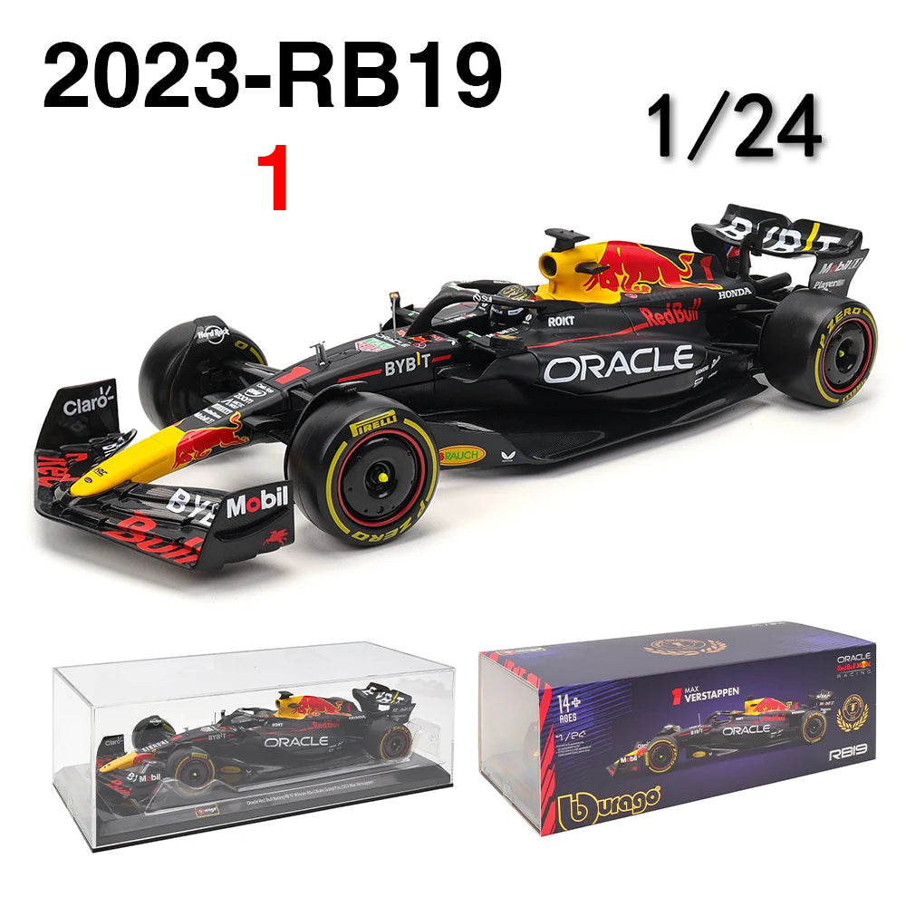 Bburago 1:24 2022~2024 F1 serie various style Red Bull RB19 Gran Premio de Austin SF23 W14 precision model car collection gift