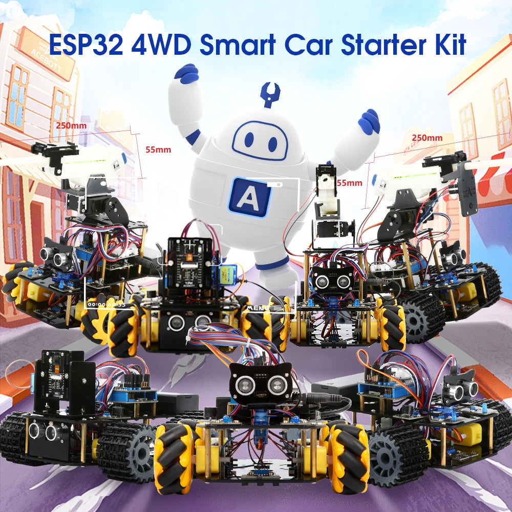 ACEBOTT Robot Car Starter Kit with ESP32 for Arduino Projects