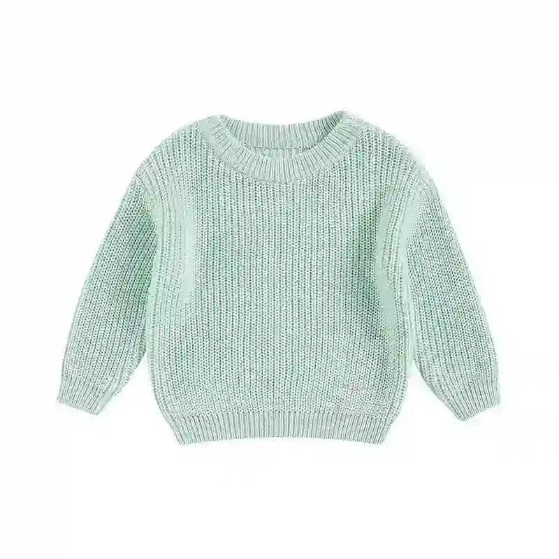Angie Round Neck Long Sleeve Pullover Sweater