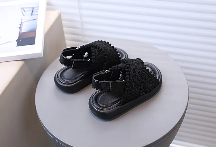 Girls Summer Beach Shoes Ethnic Style Kids Casual Sandals Soft Sole