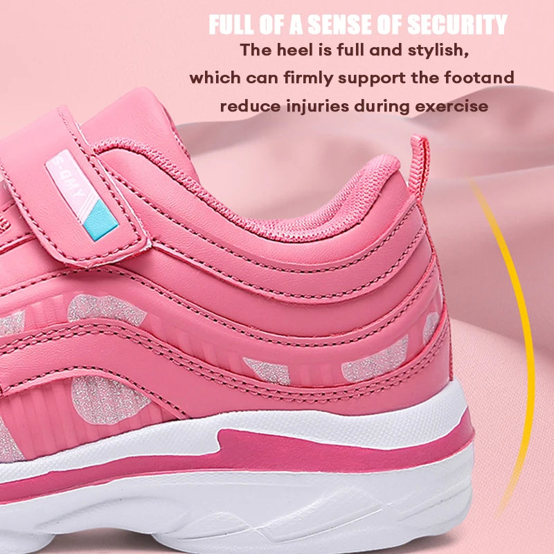Girls Running Shoes Kids Sports Casual Sneakers Breathable Lightweight