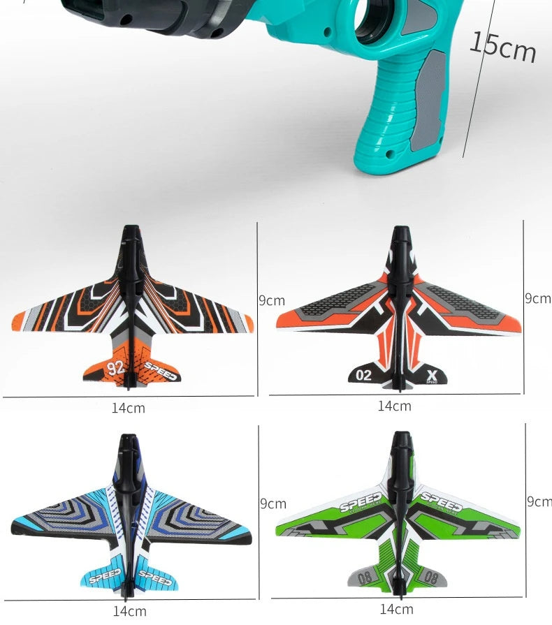 Children's Toys Airplane Launcher Children's Fun Foam Airplane  Sports Flying Toy