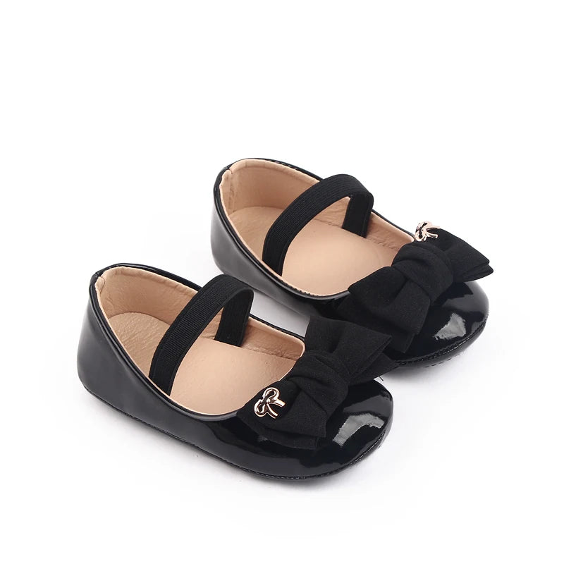 Baby Girl Shoes Cute Bowknot Toe-covered Soft PU Mary Jane Shoes Anti-slip Sole Spring Summer Sandal for 0-6-12m Baby Girl 2023