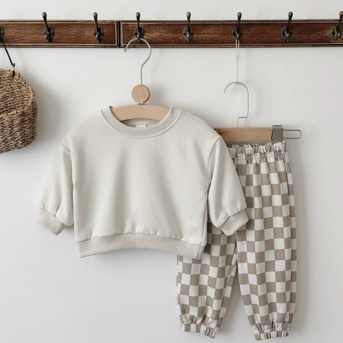 Felix Checkered Pants Sweater Set