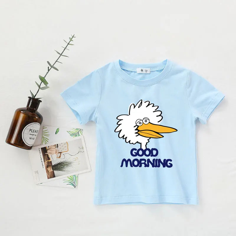 Lucas Short-sleeve Cartoon Tees - GuGuTon baby store - Baby Fashion - Toddlers Outfits - Babies Outfits - Toddler Clothes - Kids Clothing - Newborn Clothes - Newborn Wear - Kids Wear - Trending Clothes - Trending Outfits - Fall Fashion - Winter Fashion - Girls Clothes - Boys Clothes - Babies Wear - Kids Accessories - KidsWear - Summer Clothes - Summer Fashion - Summer Trend - Falls Sweaters - Tops - Bottom - Jeans - Blouse - Dresses - Newborn Dresses - Toys