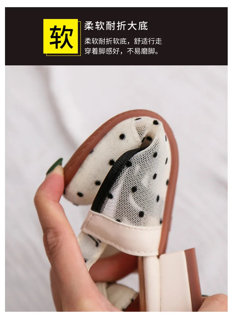 Kids Girls Leather Shoes Cute Children Students Girls Performance Shoes Beautiful Kids Students Soft Bottom Dance Footwear