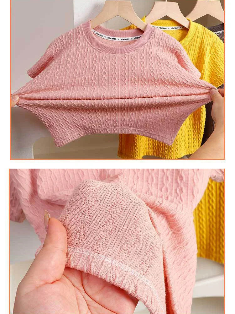 Olivia Girls T-shirt Cotton Summer Solid Fashion Out Short Sleeve Baby - GuGuTon baby store - Baby Fashion - Toddlers Outfits - Babies Outfits - Toddler Clothes - Kids Clothing - Newborn Clothes - Newborn Wear - Kids Wear - Trending Clothes - Trending Outfits - Fall Fashion - Winter Fashion - Girls Clothes - Boys Clothes - Babies Wear - Kids Accessories - KidsWear - Summer Clothes - Summer Fashion - Summer Trend - Falls Sweaters - Tops - Bottom - Jeans - Blouse - Dresses - Newborn Dresses - Toys