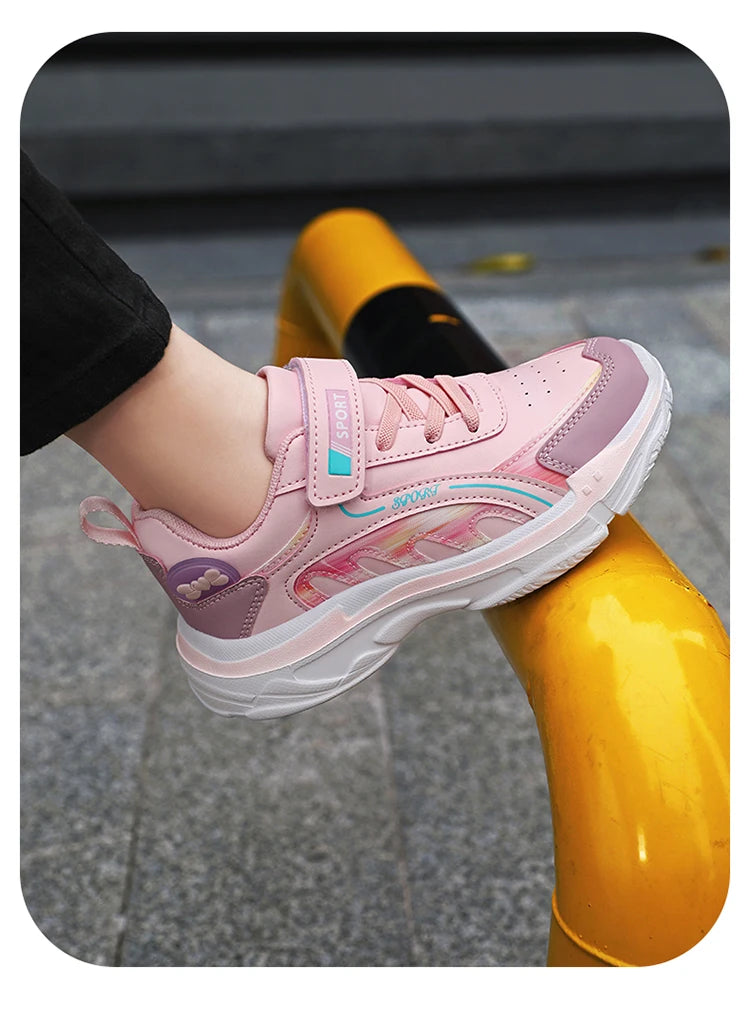Fashion Children's Shoes Sneakers Girls Comfortable Sneakers Outdoor Non-Slip Running Shoes Tennis Shoes Light Casual Shoes