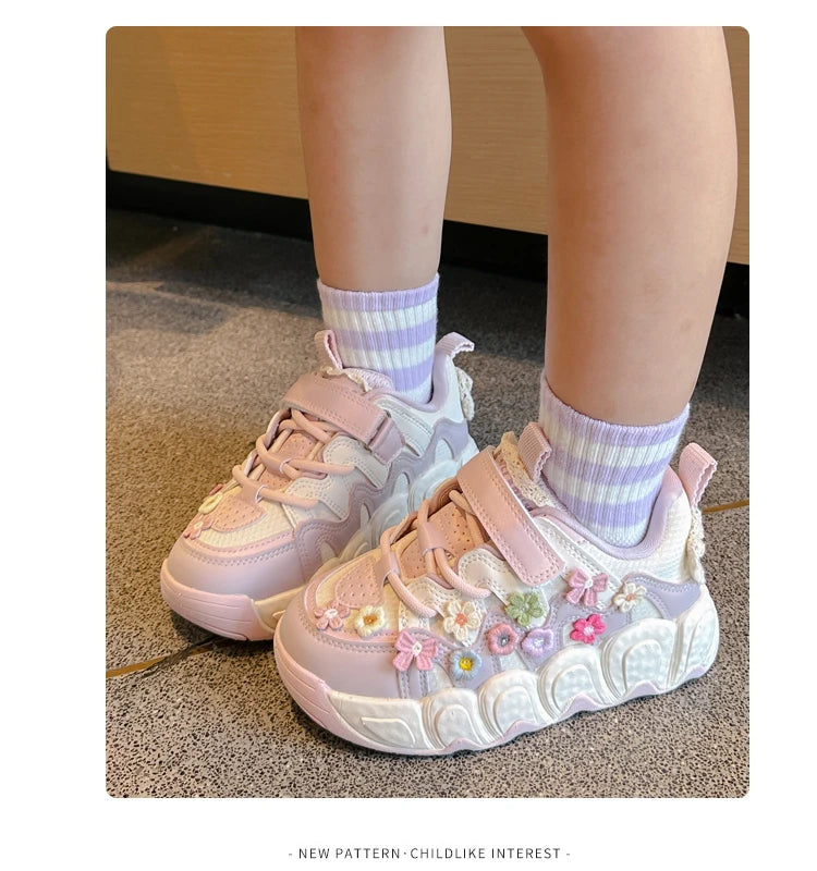 Fashion Leather Sneakers for Girls Children Casual Sports