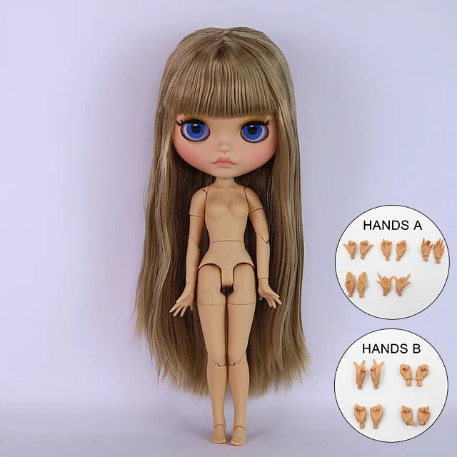 ICY DBS Blyth Doll BJD Joint Body tan Skin Matte Face Set Doll 1/6 30cm Girl Gift Anime SD